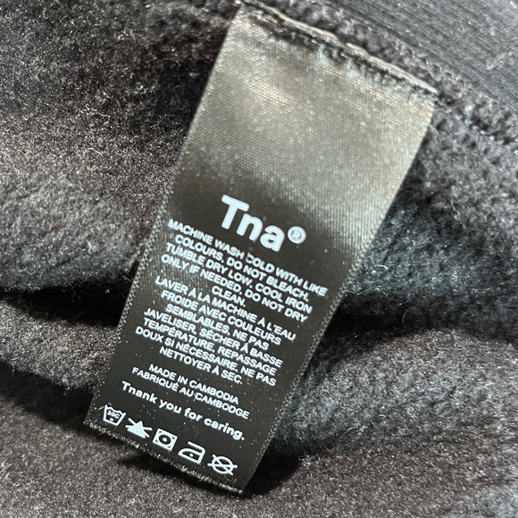 TNA Black Crew Neck Long Sleeve Sweatshirt - Picture 7 of 10